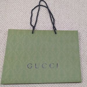 Gucci Olive Green Tote with Black Handles